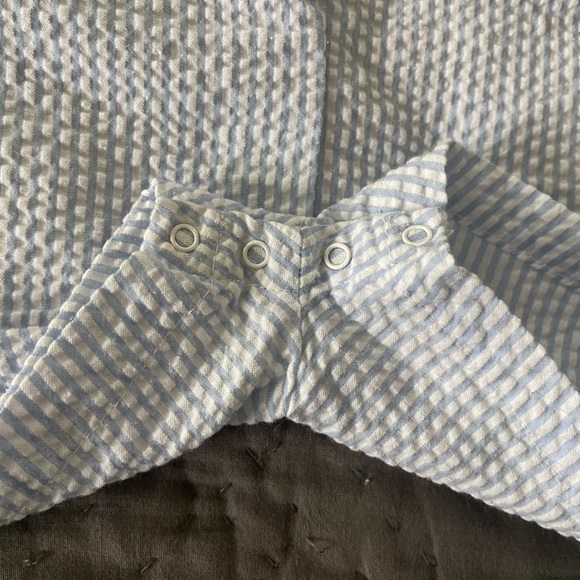 ZU by Petit Ami Blue Seersucker Baby Romper Turtle Design Boy AJ 3 Month Vintage - Picture 6 of 6